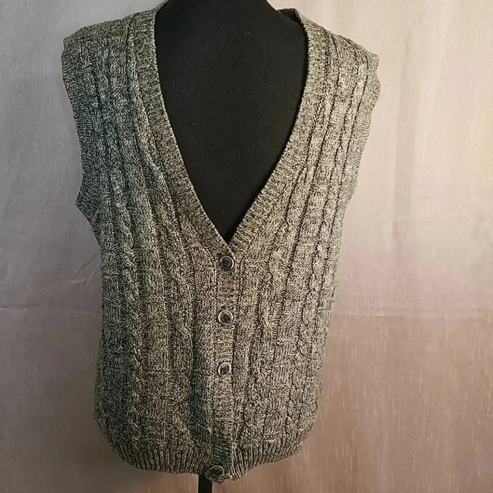 GRAY 4‎ Button Men's Sweater Vest